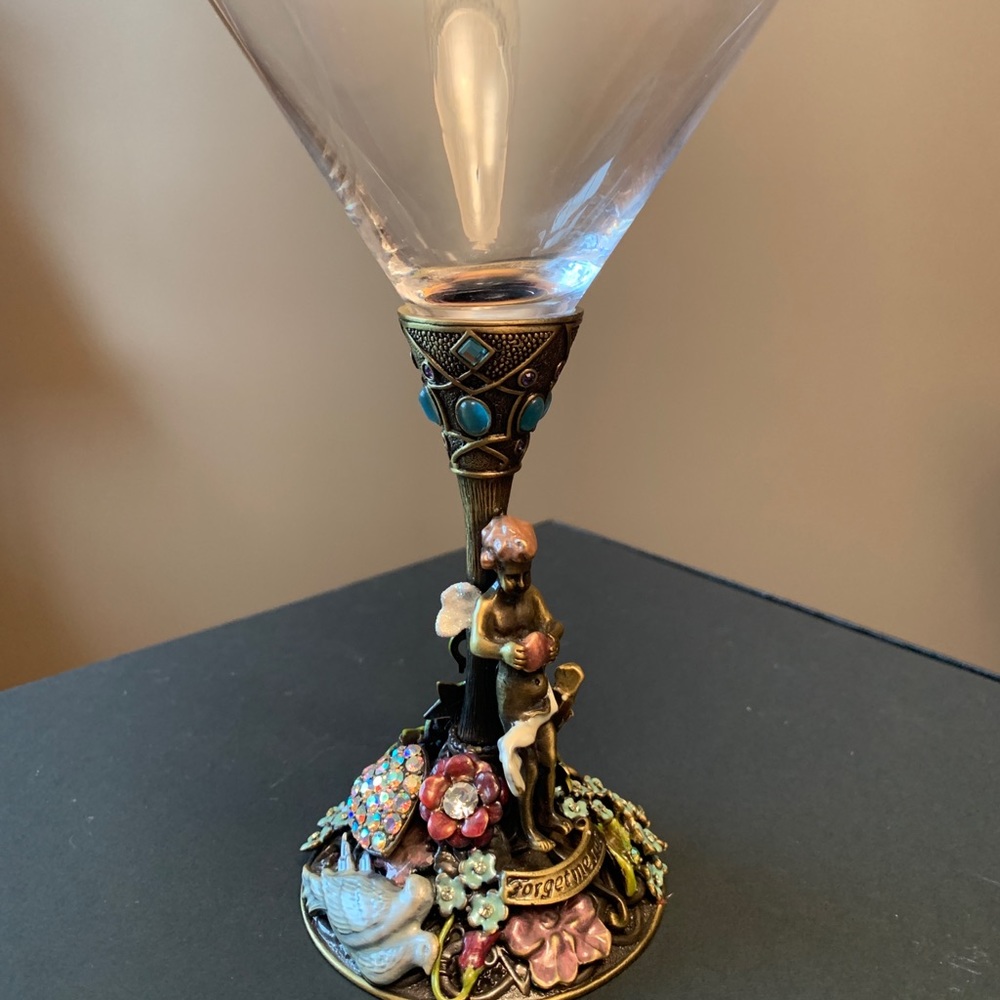 Kirks Folly forget-me-not angel gem-studded goblet. Rare, collectible.❣️ - Picture 9 of 12